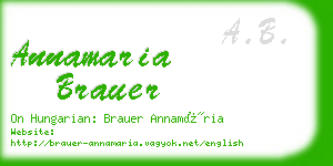 annamaria brauer business card